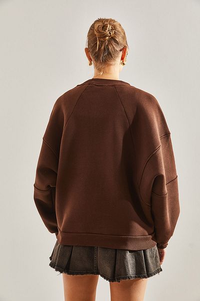 Bianco Lucci Dámská oversize mikina se třemi nitěmi