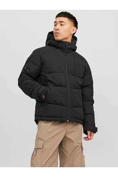 Jack & Jones Palton de iarnă cu glugă pentru bărbați Jcootis (rezistent la apă și la frig)