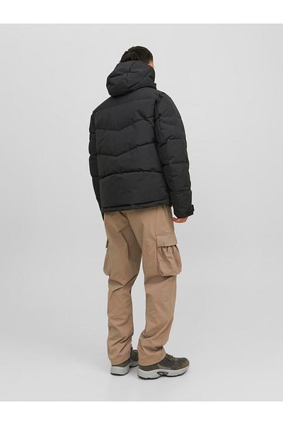 Jack & Jones Palton de iarnă cu glugă pentru bărbați Jcootis (rezistent la apă și la frig)