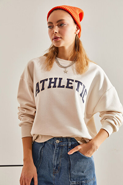 Bianco Lucci Dámská sportovní mikina s potiskem se třemi nitěmi