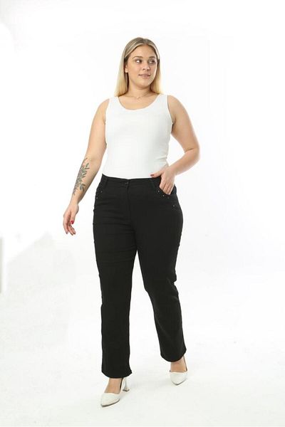 EYLÜL BUTİK WOMEN'S LARGE SIZE PIPE TROUSERS