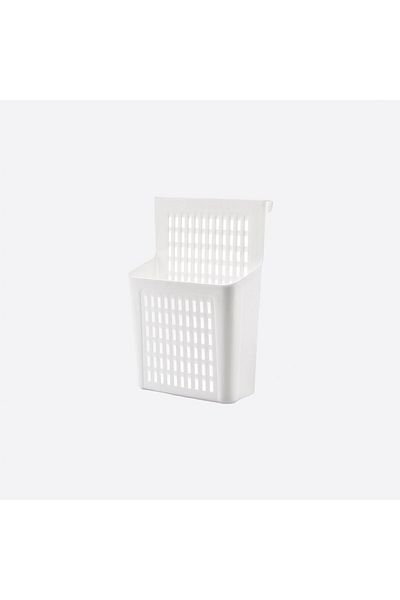 PONÇİK STORE 2 Pieces Hanging Closet Organizer Plastic Detergent Holder White Color