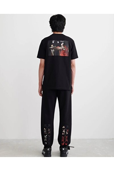 OFF WHITE Siyah Erkek Logolu T-shirt