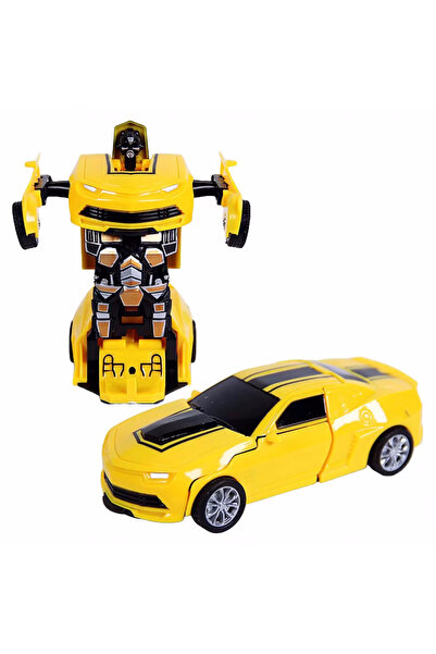 Numaca Oyuncak Robota Dönüşen Araba Pilsiz Model Sert Plastik Otomatik Dönüşe...