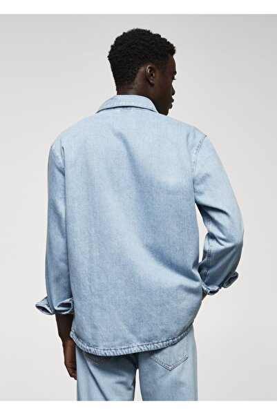 MANGO Man Cepli denim gömlek ceket