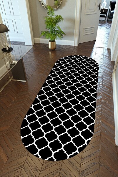 10 Post Online Χαλί διάδρομου μαύρο και άσπρο, αντιολισθητικό, που πλένεται, ...