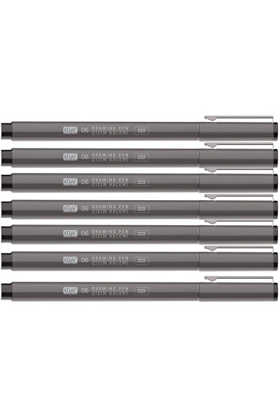 KRAF قلم رسم - مجموعة أقلام رسم مكونة من 7 قطع 222