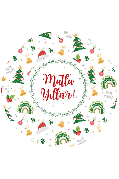 Pera Set de autocolante cu tema La mulți ani de Anul Nou - 72 bucăți 4,5 cm