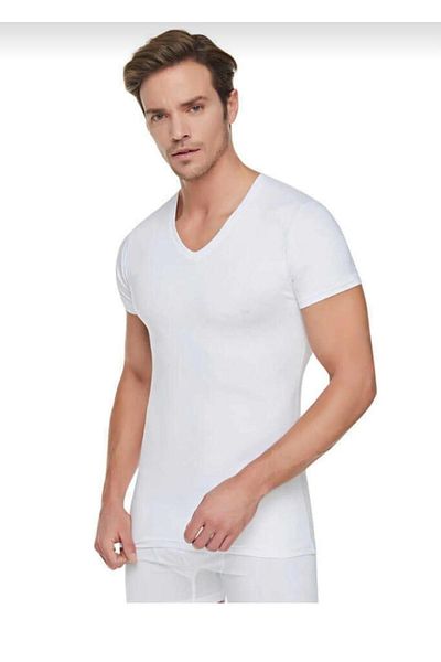 Tutku 0107 ΑΝΔΡΙΚΟ RIBANA V-NECK FANİLA 12 ΤΕΜ