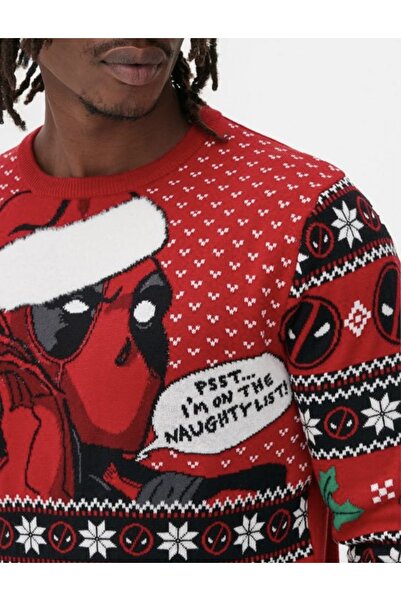 Köstebek Deadpool Christmas Christmas Themed Sweater