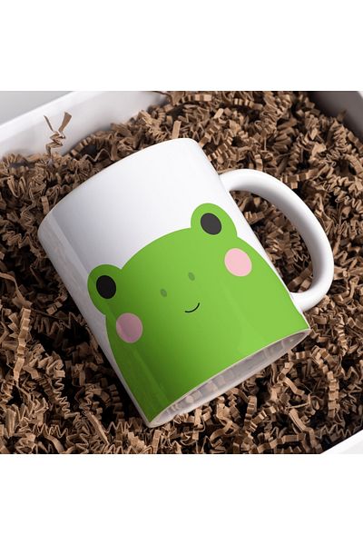 Wicopy Cute Animals Teddy Bear Frog Cat Penguin Chick Mouse Pattern Gift Mug Cute Animals Gift
