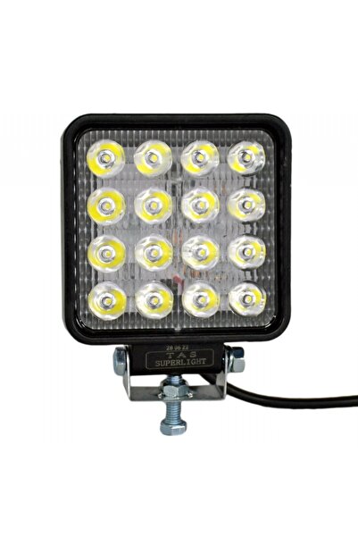 MOTOSVN MOTOSIKLET ATV 12V 80V SİS FARI 16 LED KARE TİP BEYAZ IŞIK