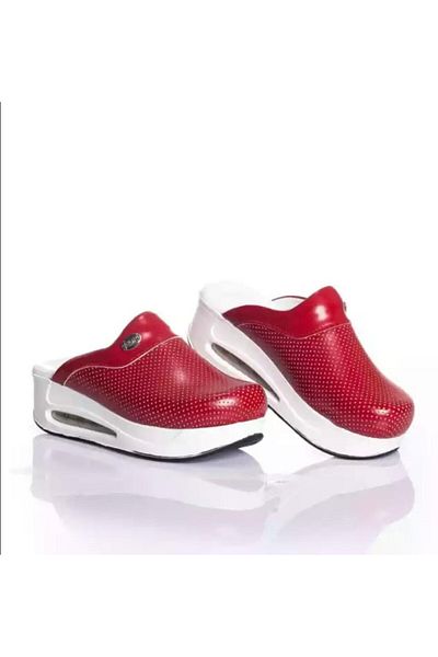 BLUMSABOTERLİK Red Color Comfortable Women's Sabo Air Max Slippers with Full Orthopedic and Anatomical Structure