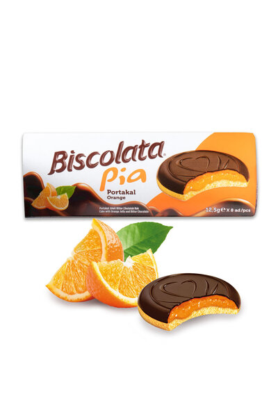 Biscolata Pia Orange 100g - 24 Pieces