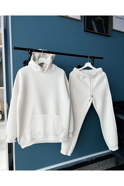 viperkombin Σετ φούτερ και αθλητικής φόρμας Oversize με 3 κλωστές