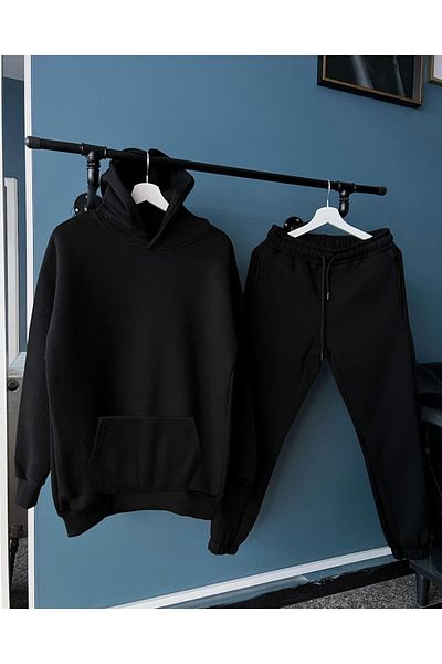 viperkombin Oversize 3 Thread Raised Sweatshirt and Tracksuit Set
