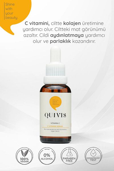 Quivis Skin Tone Equalizing and Pore Firming Vitamin C Serum 30 ML x2