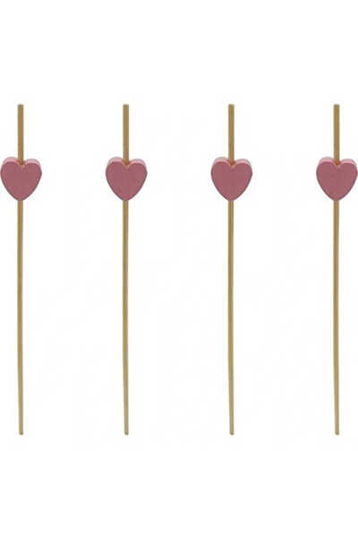 Genel Markalar Kanepe Çatalı Pembe Kalpli 50 Adet (201ZX11)