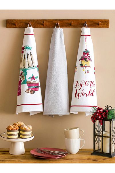 LC Waikiki Lcw Home Christmas Themed Drying Cloth 3-Piece 40X50 cm