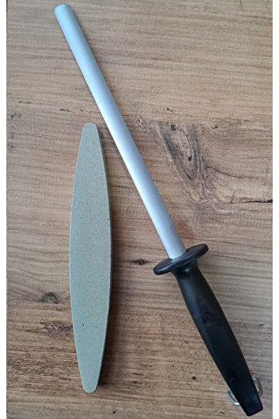 Depolife bıçak bileme oval masat ve bileme taşı satır nacak bileme Yassı 37cm...