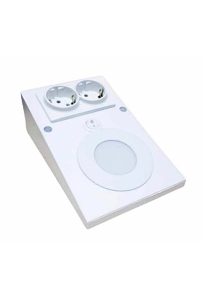 fullreyon Açma Kapama Düğmeli, Çift Prizli, Beyaz Işık Ledli, Banyo Mutfak Te...
