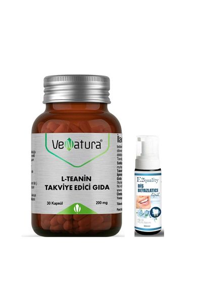 VeNatura L-Teanin 200 mg - 30 Capsules Teeth Whitening Foam Gift