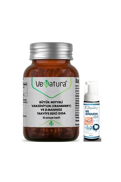 VeNatura 30 Soft Capsules Containing Cranberry and D Mannoz - Whitening Foam Gift