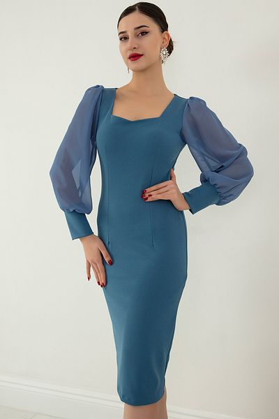 PULLIMM Rochie din șifon cu mâneci 13389