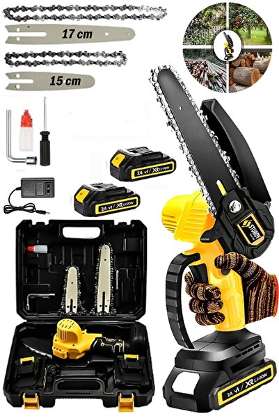Sturdy Power Tools Dal Budama 21vf Şarjlı El Testeresi Çift Pala Çift Batarya...