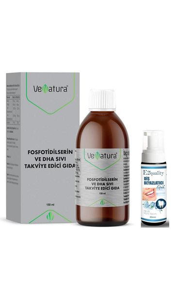 VeNatura 150 ml Phosphotydilcerin and Dha Liquid - Food Supplement, Whitening Foam Gift