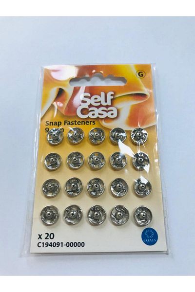 Self Casa Snap Brass Silver Color 9 mm
