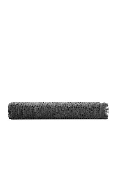 Green Black Πετσέτα μπάνιου Anisa 100% βαμβακερή χτενισμένη βαμβακερή ζακάρ ανθρακί 80x150 εκ.