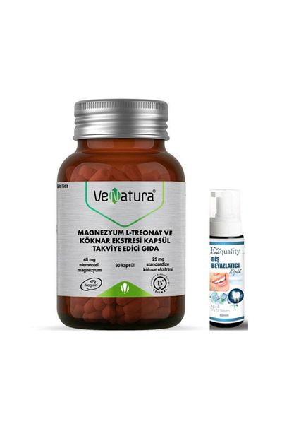 VeNatura Magnesium L-Treonate and Fir Extract Capsule 90 Food Supplement Whitening Teeth