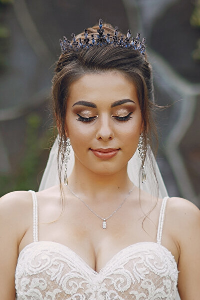 Limelia Γυαλιστερή νυφική ​​τιάρα με πέτρες, τιάρα χέννας, τιάρα πριγκίπισσας...