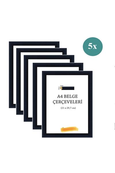 AS TİCARET Set of 5 A4 Frame 21 30 Suitable for Document and Desktop Use