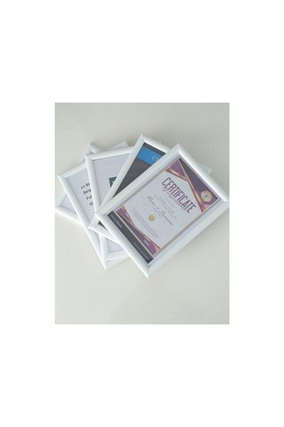 AS TİCARET Sale of 21*30cm A4 Size White 5Pcs Frame Set and Carpet