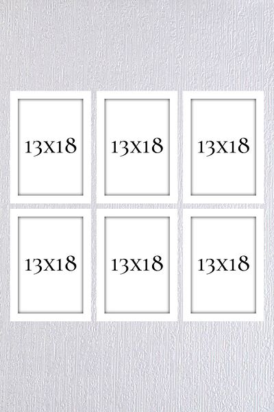 AS TİCARET White Frame Set 6 Pieces 13x18