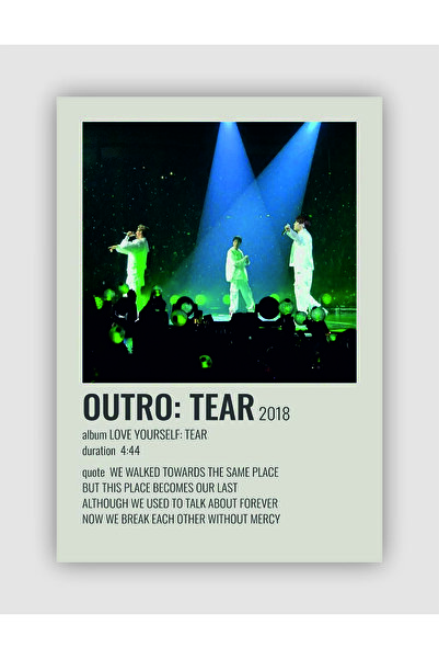 fırsatlar diyarı BTS Outro: Tear K-pop Duvar Posteri - Duvar Dekoru - Kalın K...