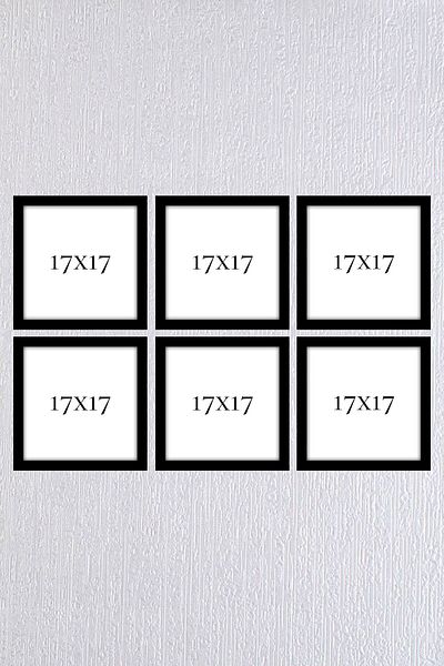 AS TİCARET Black Frame Set 6 Pieces 17x17