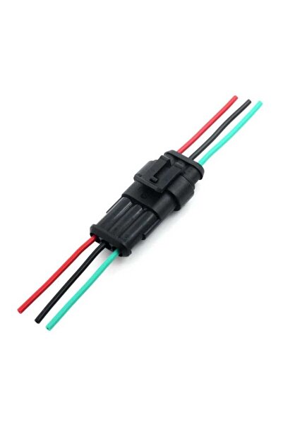 Genel Markalar Kablolu 3-Pin Su Geçirmez Konnektör Takımı