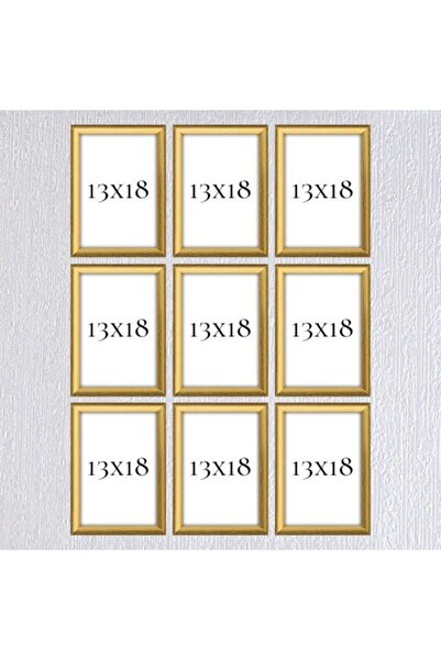 AS TİCARET 9 Pieces White 13x18 Frame (Without Poster) - Bos1018