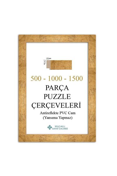 AS TİCARET Puzzle Frame 30 Mm 50x70 Cm (1000 Pieces) Antique Gilt