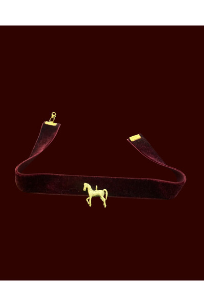 Jovela At choker kadife tasma kolye