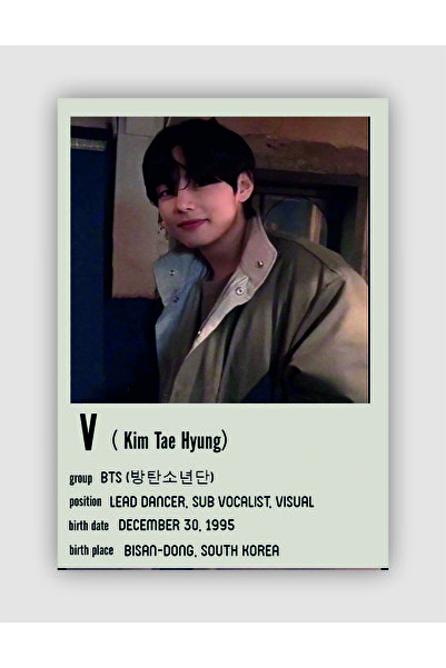 fırsatlar diyarı BTS V (Kim Tae Hyung) K-pop Duvar Posteri - Duvar Dekoru - K...