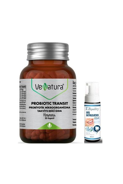 VeNatura Probiotic Transit - 30 Capsules Whitening Microorganism, Foam Gift