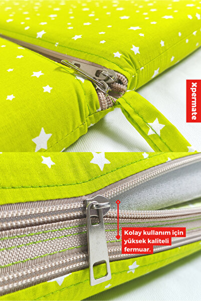 XPERMATE Katlanır Sünger Yatak, Katlanır Yer Minderi, Çocuk Yer Minderi, Beşik Süngeri 60x120 Yeşil