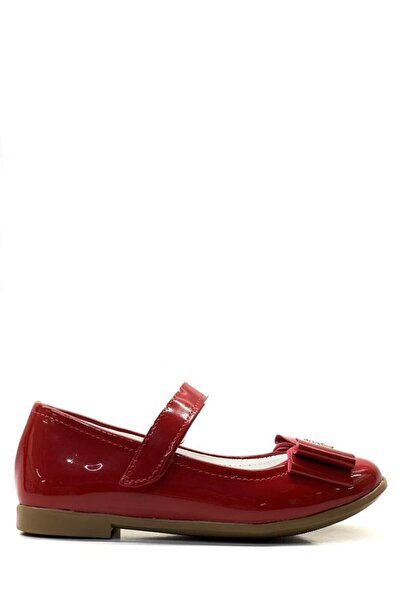 Tuğba Ortopedi 2117 حذاء باليه من الجلد الأحمر اللامع للفتيات في مرحلة ما قبل...