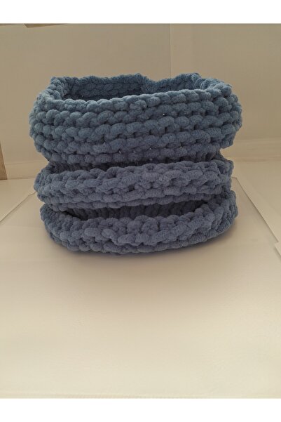 burcum aksesuar Denim Renk Kadife Örgü Boyunluk