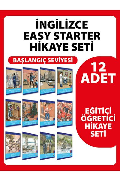 Kapadokya Yayınları English Easy Starter.12,Li. Story Set. for Grades 4-5-6 (Suitable for Beginners.)