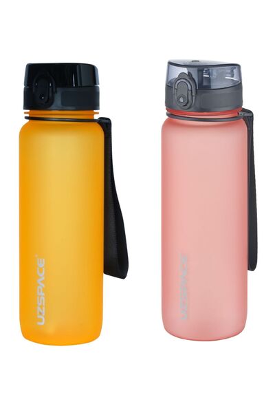 Uzspace (SET OF 2) 800ml New Collection Series Soft Touch Tritan Water Bottle